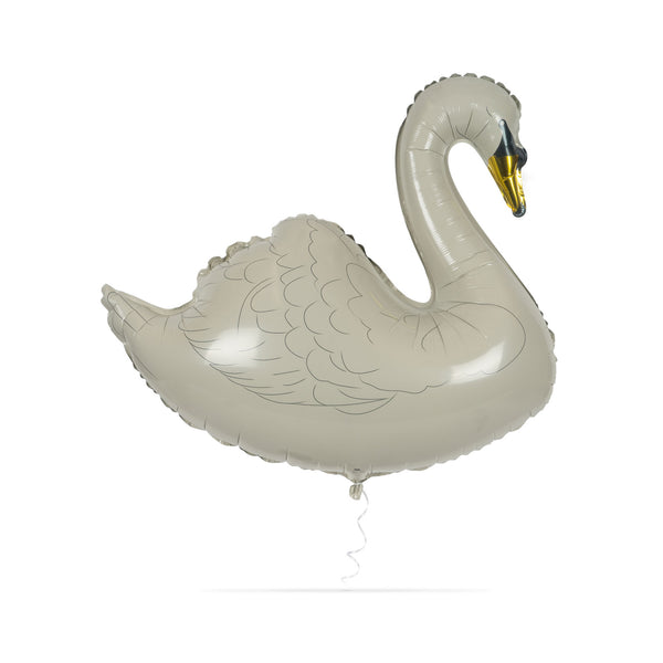 Swan Shaped Foil Balloon with String
