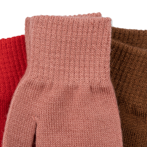 Filla Wool Blend Baby Mittens Pack of 3 (Rose/Pecan/Scarlet)