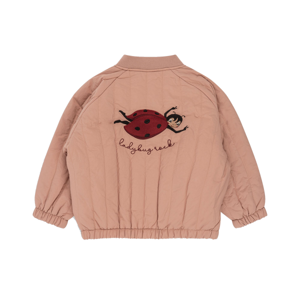 Juno Ladybird Embroidered Quilted Bomber Jacket