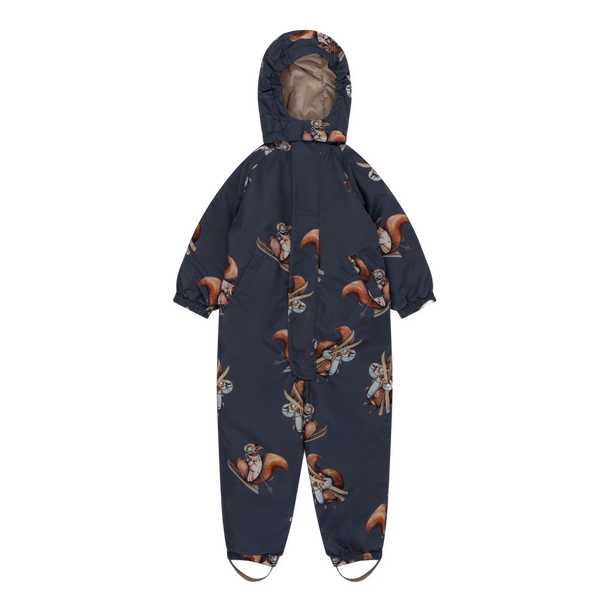 Nohr Squirrel Print Thermo Padded Snowsuit (Val D'Isere Blue)