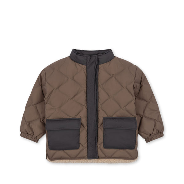 Pace Teddy Lined Quilted Jacket (Walnut)