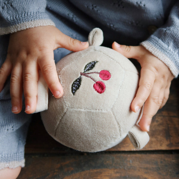 Cherry Embroidered Soft Ball Baby Toy