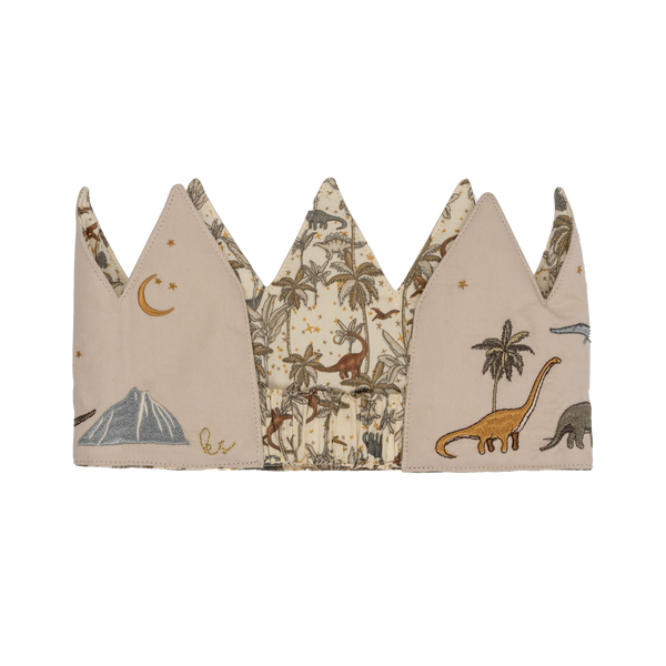 Dino Embroidered Birthday Crown