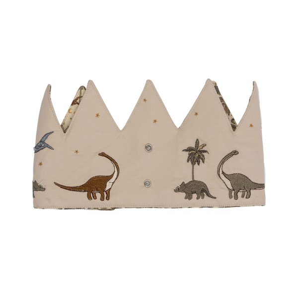 Dino Embroidered Birthday Crown