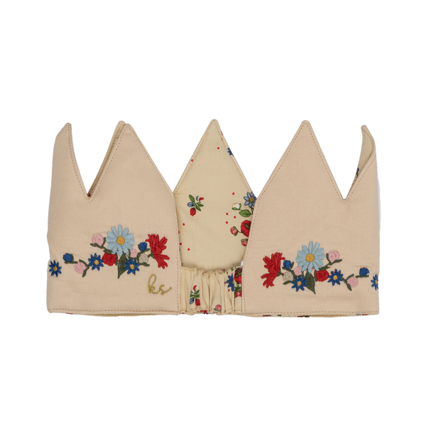 Floral Embroidered Birthday Crown