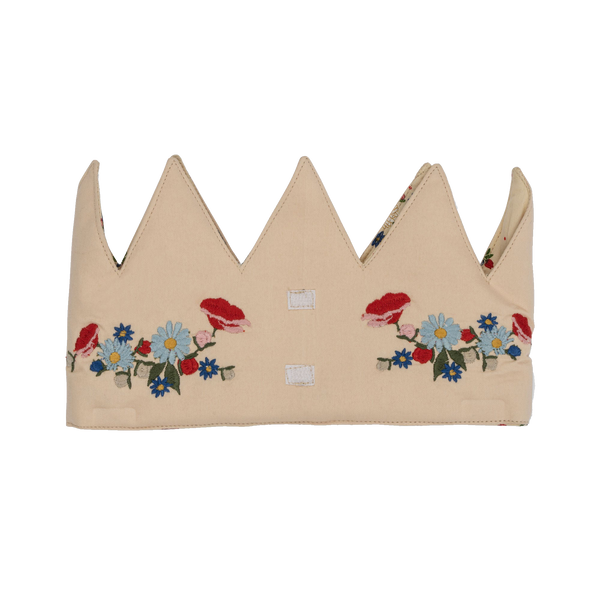 Floral Embroidered Birthday Crown