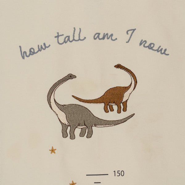 Dinosaur Embroidered 'How Tall Am I Now' Wall Chart