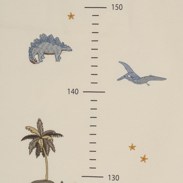Dinosaur Embroidered 'How Tall Am I Now' Height Wall Chart with Ages