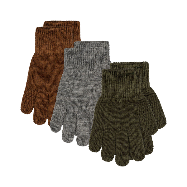 Filla Wool Blend Gloves Pack of 3 (Forest Mix)