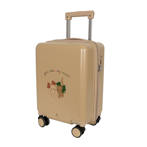 Kitty Bow Print Travel Suitcase