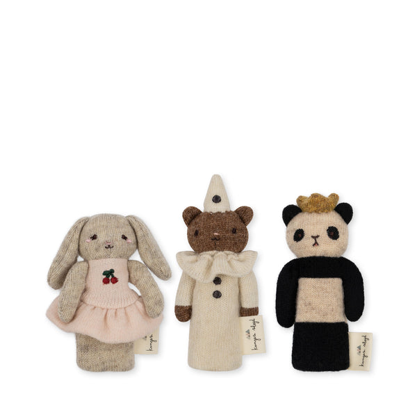 Knitted Animal Finger Puppets Set of 3