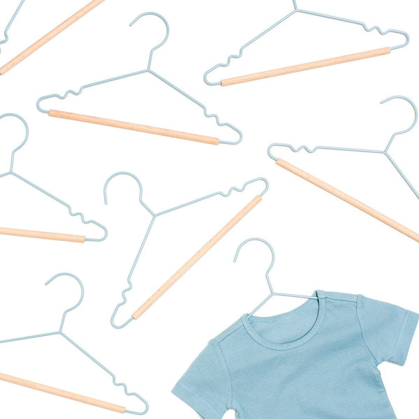 Kids Coated Wire Top Hangers Set of 10 (Ocean)