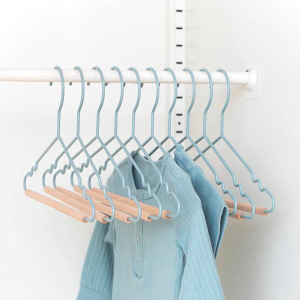 Kids Coated Wire Top Hangers Set of 10 (Ocean)