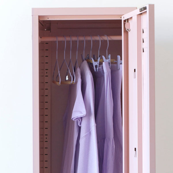 Kids Coated Wire Clip Hangers Set of 5 (Lilac)