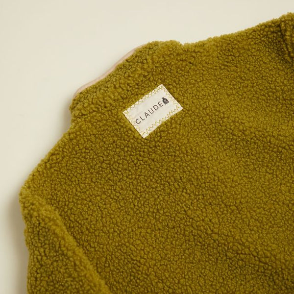 Lorah Moss Borg Teddy Button Up Jacket