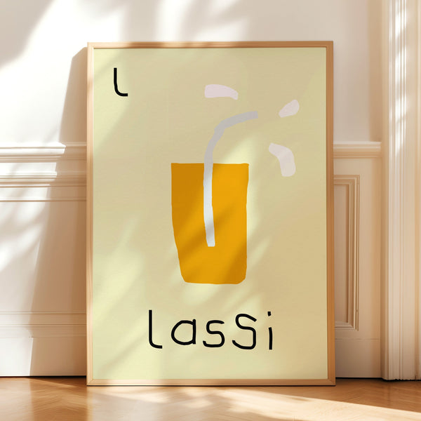 L for Lassi- Alphabet Art Print