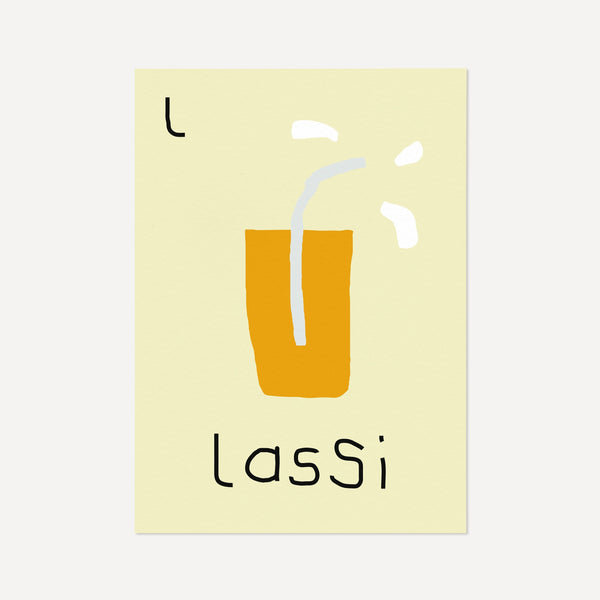 L for Lassi- Alphabet Art Print