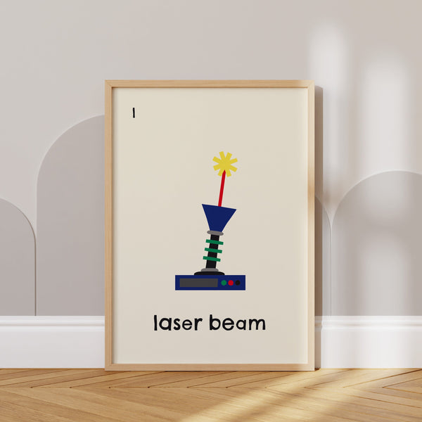L for Laserbeam- Alphabet Art Print