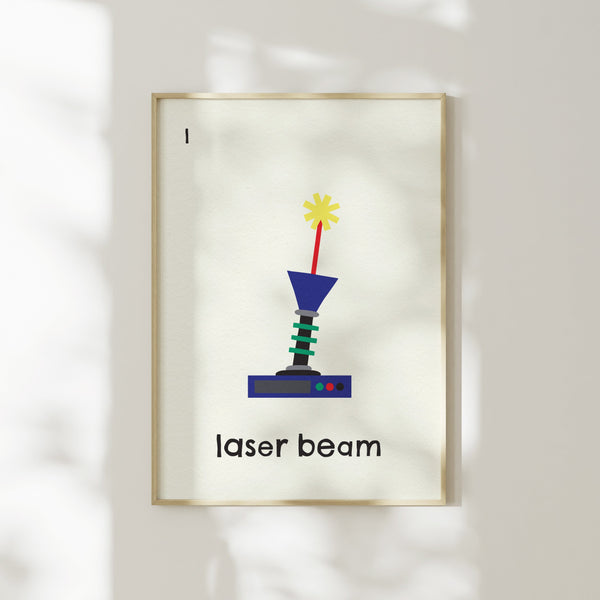 L for Laserbeam- Alphabet Art Print