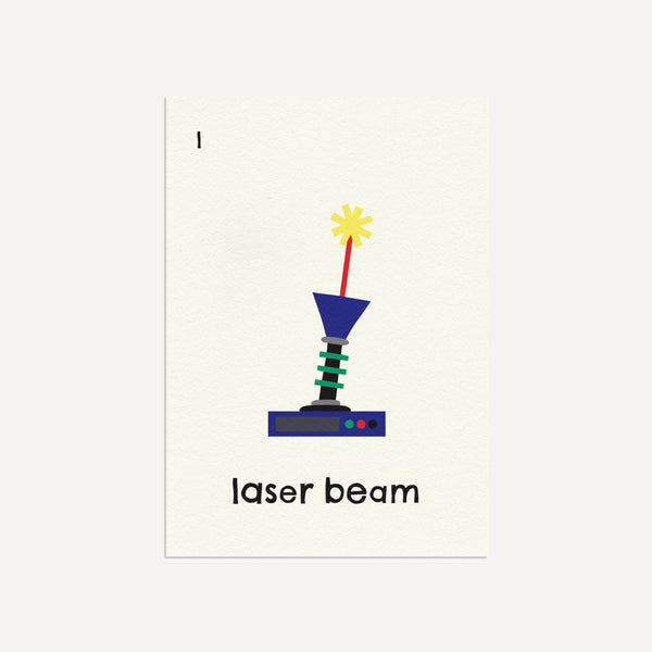 L for Laserbeam- Alphabet Art Print
