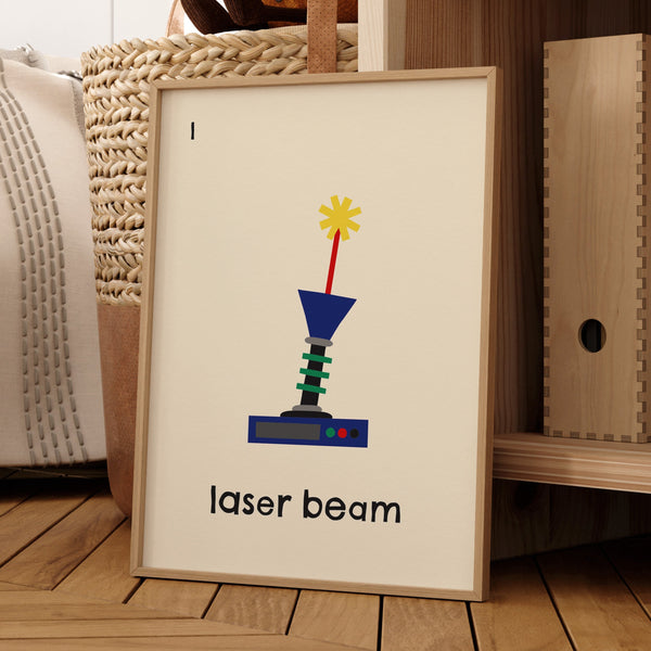 L for Laserbeam- Alphabet Art Print
