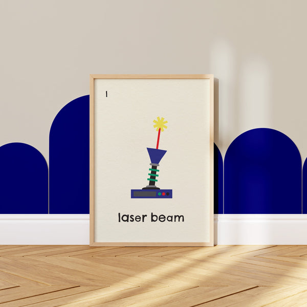 L for Laserbeam- Alphabet Art Print
