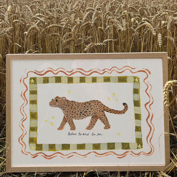 Be Brave, Be Kind, Be You Jaguar Art Print