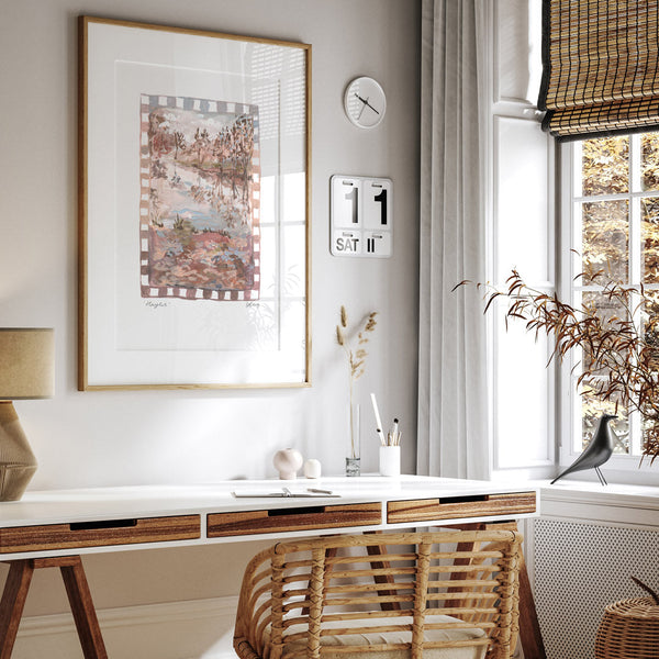 The Lake at Hayles Art Print