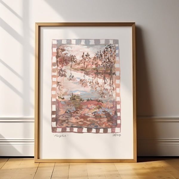The Lake at Hayles Art Print