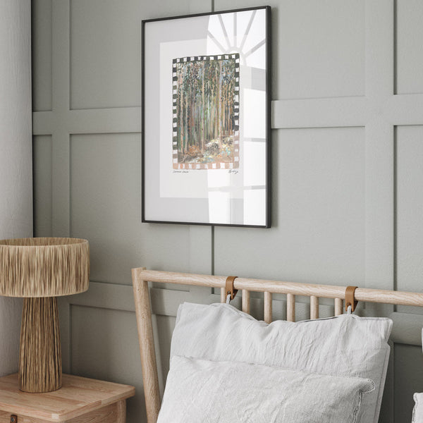Lineover Wood Art Print