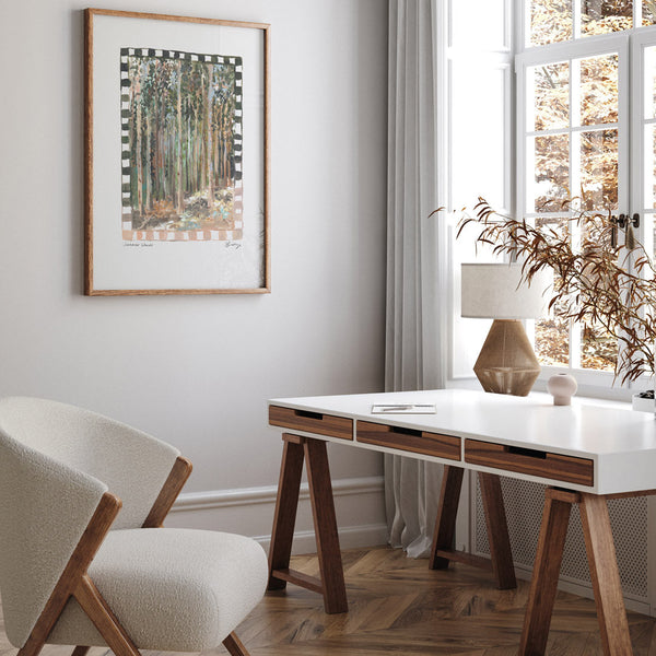 Lineover Wood Art Print