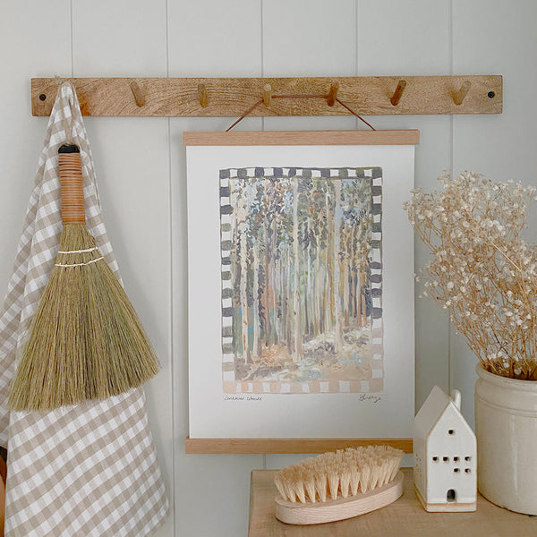 Lineover Wood Art Print