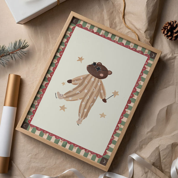 Skating on Ice Art Print