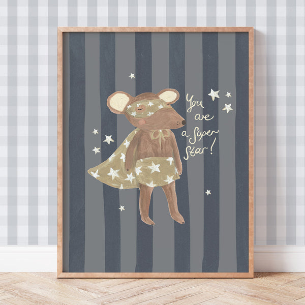 Superstar Mouse Art Print