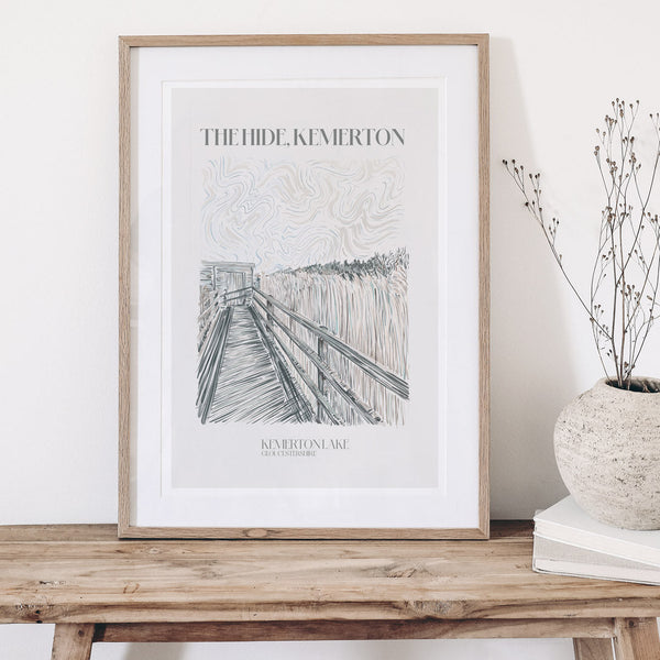 The Hide Kemmerton Lakes Art Print