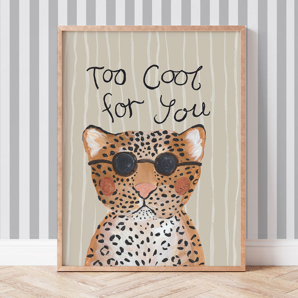 Too Cool Leopard Art Print