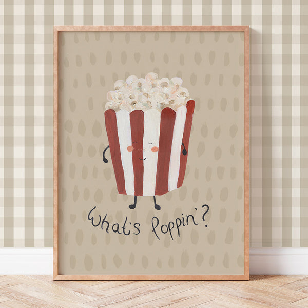 Whats Poppin? Popcorn Art Print