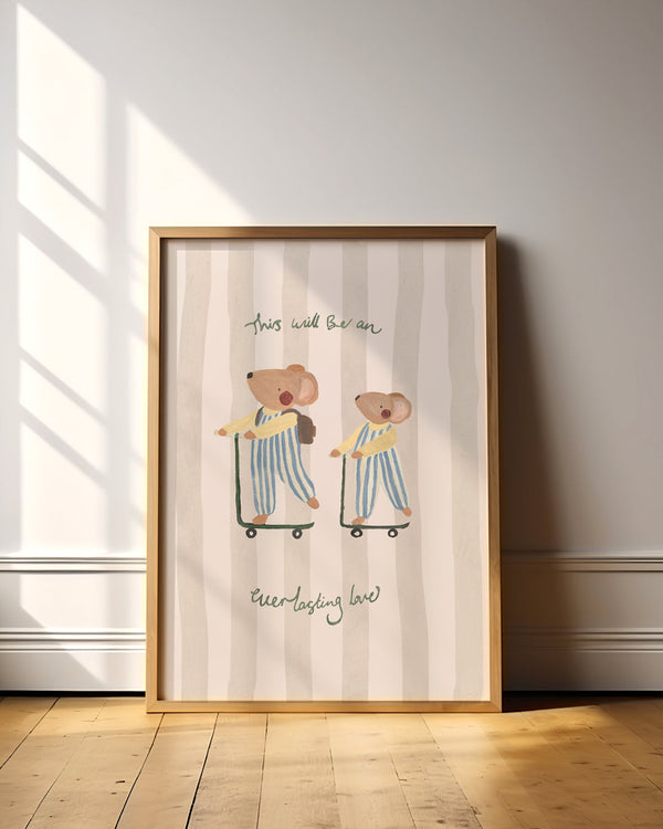 Everlasting Love Mice Brothers Art Print