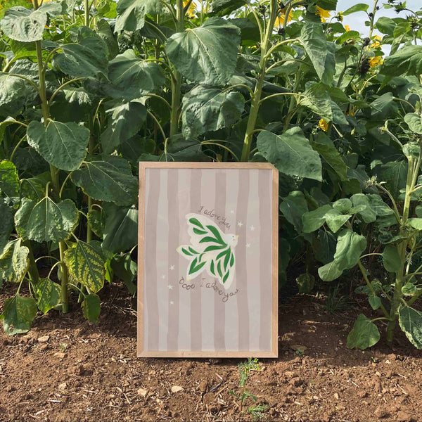 I Adore You Birdie Art Print