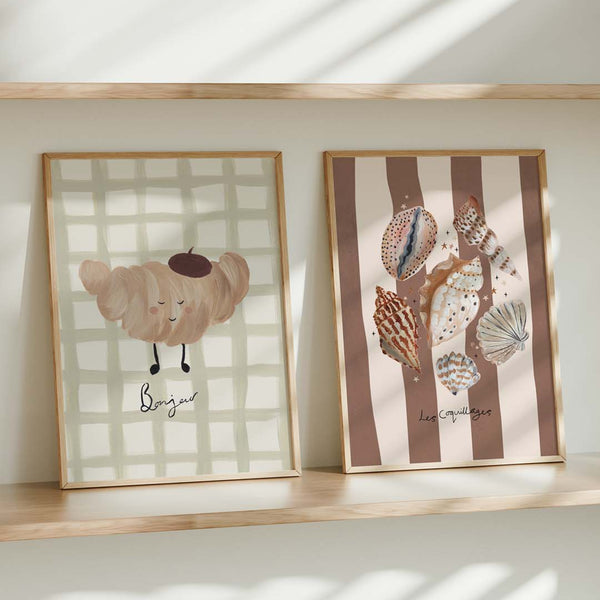 Les Coquillages Art Print (Clay)
