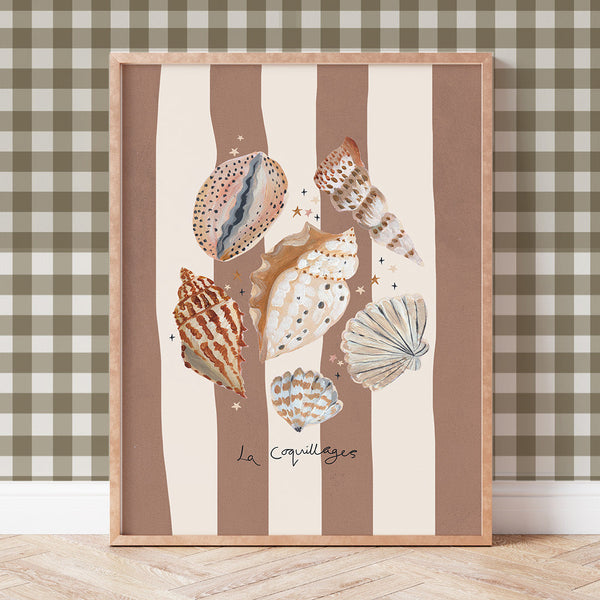 Les Coquillages Art Print (Clay)