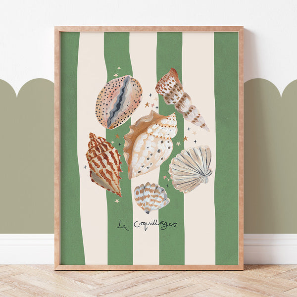 Les Coquillages Art Print (Seaweed)