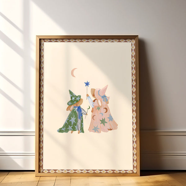 Wizards & Wands Bunny Art Print