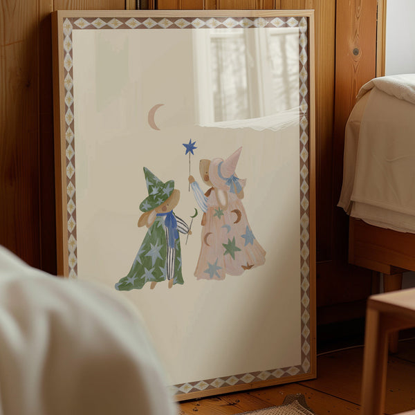 Wizards & Wands Bunny Art Print