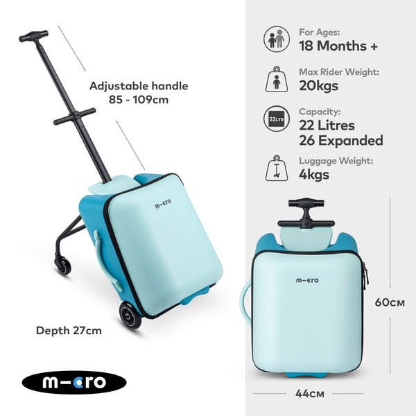 Eazy Ride On Luggage Suitcase (Blue)