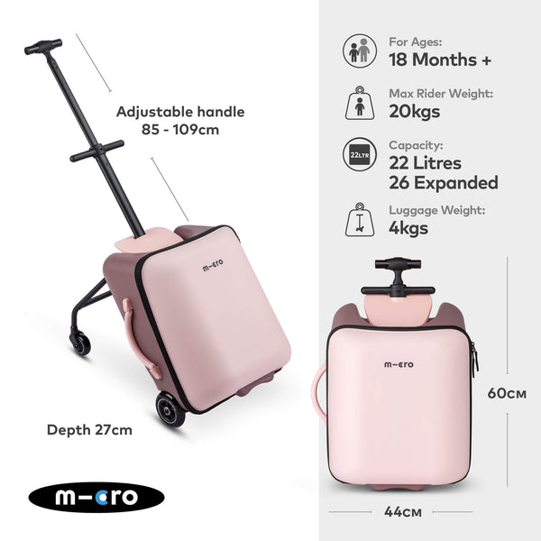 Eazy Ride On Luggage Suitcase (Pink)