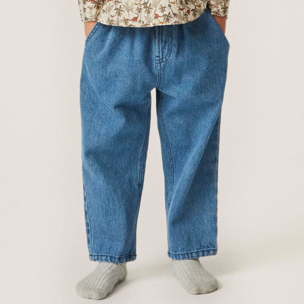 Magot Mid-Blue Cotton Denim Pants