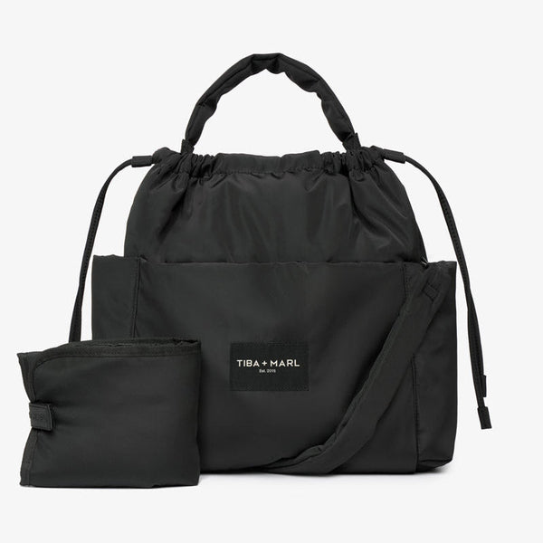Luna Drawstring Changing Tote (Black)
