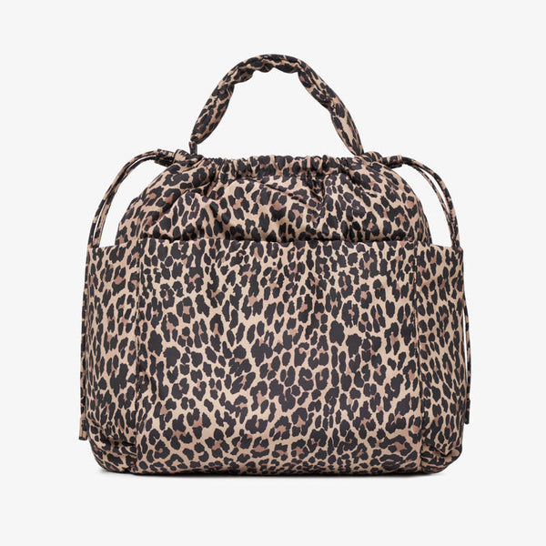Luna Drawstring Changing Tote (Leopard Print)