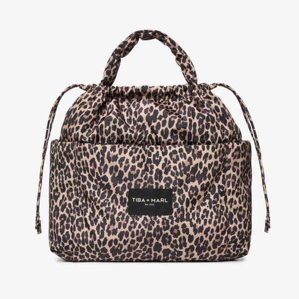 Luna Drawstring Changing Tote (Leopard Print)